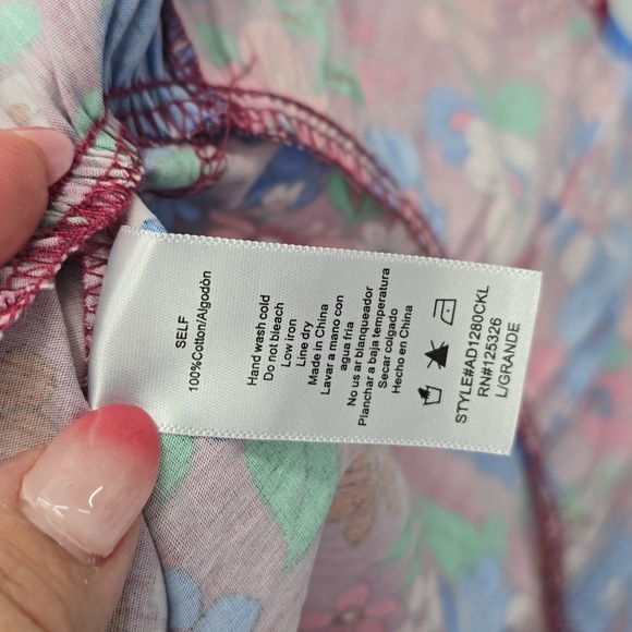 Karlie London Floral Ruffle Poplin Mini Dress Size L - Picture 8 of 8